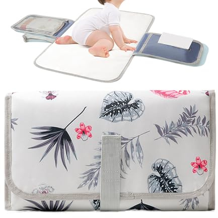 Matelas À Langer Bébé Matelas de Portable pour Nouveau-né et Enfant | Porte-Lingettes Pliable Pour Poussette - Idéal Maison Crèche