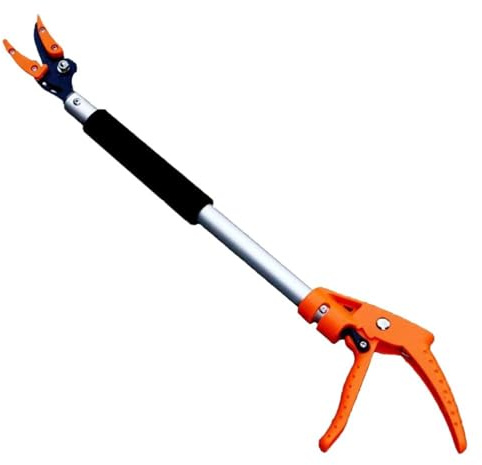 23.6in Fruit Picker Tool | Extendable Fruit Harvesting Cutter Pole | Long Reach Tree Pruner for Apples, Persimmons, Grapes, Cucumbers & Loofah | Lightweight Aluminum Alloy Picking Tool