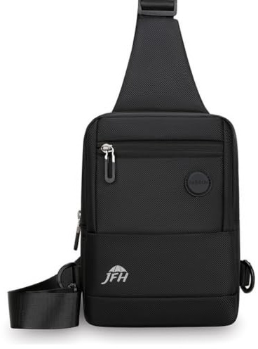 JFH ProLegacy Bandolera Crossbody Hombre, Bolso Cruzado (Negro Eclipse)