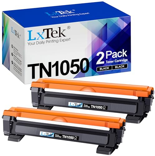 LxTek TN1050 Tonerkartusche Kompatibel für Brother TN-1050 TN1050 für Brother DCP-1510 DCP-1610W DCP-1612W DCP-1512 MFC-1910W MFC-1810 HL-1110 HL-1212W HL-1210W HL-1112 (Schwarz, 2er-Pack)