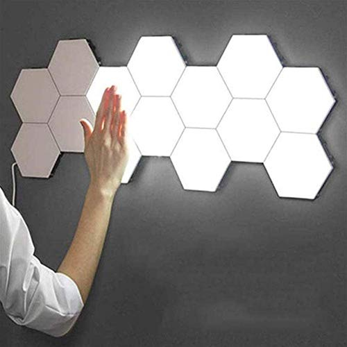 CYHY LED Smart Splicing Light, Lampada Da Parete Esagonale, Pannelli Luminosi A LED Per L'illuminazione A Parete Per Interni, Modular Touch Sensitive Luci A Nido D'Ape Decorative (Size : 8piece)