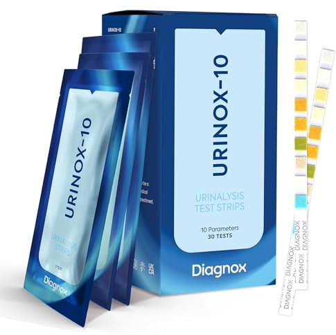 Urinox-10 Urinalysis Strips - Individually Packaged Urine Test Strips for Longer Shelf Life - 30 Professional Tests for 10 Parameters