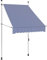 vidaXL Markise Einziehbar Handbetrieben Wasserabweisend Balkonmarkise Klemmmarkise Garten Sonnenschutz Terrasse Balkon 100cm Blau Weiß Gestreift