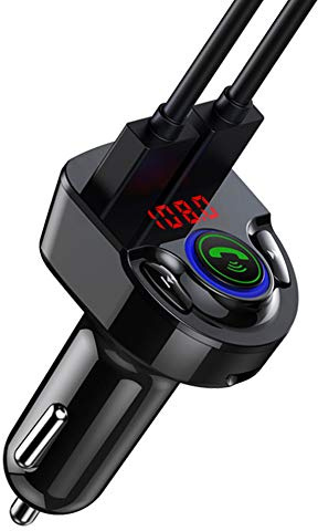 Bluetooth FM-sändare för bil G32 12-24V Bluetooth-biladapter MP3-spelare FM Handsfree-minneskort A2DP biltillbehör Dual USB-port(svart)