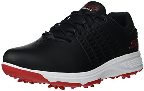 Skechers Chaussures de Golf imperméables Torque pour Homme, Semelle Noire et Rouge, 45.5 EU