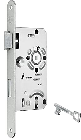 SOTECH Serratura per Porta BKS Serratura a Cilindro Classe 1 Entrata 55 mm Frontale 20 mm DIN Distanza Sinistra 72 mm Serratura da Infilare a Cilindro