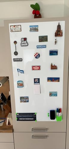 Ferromagnetisk whiteboardfolie | 20 format, självhäftande och magnetisk | järnfolie | magnetisk vägg | Ferro whiteboardfolie | anslagstavla | färg: vit (90 x 40 cm)