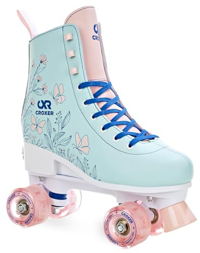 CROXER Rollschuhe Roller Skates für Kinder Erwachsene Mädchen Damen verstellbar (Amara, 31-34 (20-21,5cm))