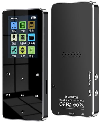 Lazmin112 Phinistec Z6 Lettore MP3 5.0 da 96 GB Lettore Musicale Portatile con Altoparlante, Radio FM, Registratore Vocale, Supporta Fino a 256 GB