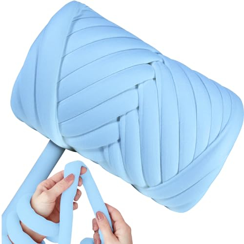 Dicke Wolle Garn 500g,Chunky XXL Wolle zum Handstricke,Sperrige Textilgarn zum häkeln für körbe,Decke, Kissen, Rucksack,Haustierkorb