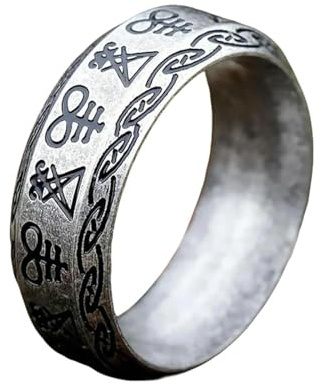 WEAV Nuevo Anillos Góticos Con Sello De Satán De Lucifer, Anillos De Sello Punk Para Hombres Y Mujeres, Joyería Pagana Vintage