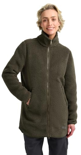 Jack Wolfskin Damen High Curl Coat W, Obsidian Moss, XL EU