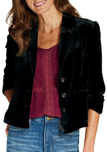 Chaqueta de terciopelo de manga larga con muescas y botones frontales a medida para mujer, abrigo ligero de plumón para mujer