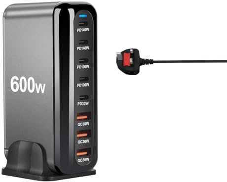 New 600W GaN USB C Charger 8-port USB Type C PD Fast Charging Station Adapters PD3.1 16 15 14 for iphone