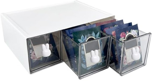 Labmilon, Teebox mit 3 Schublade, Tee Organizer, Teeboxen Schubladen, Teeregal, Aufbewahrungsbox, Teebeutelbox, Tea Organiser, Teeschrank, Teebeutelspender, für Aufbewahrung Tee und Kaffeepads