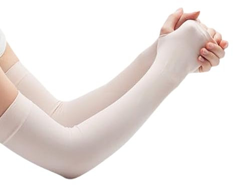 ANMITI Protezioni Solari Raffreddamento Braccio Coperture Manicotti Guida Senza Dita Maniche Sole Regolabile Manicotto D