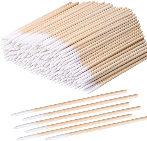1200PCS Precision Pointed Tips Cotton Swab, 4 inch Microblading Cotton Swabs with Wooden Sticks, Cotton Sticks Applicator for Nail Polish Cleaning, Correcting Makeup Mistakes, Eyebrow, Tattoo,Beauty