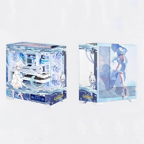 Cajas De Computadora, Caja De Juegos De PC De Torre Media M-ATX/ATX/ITX - Puerto Frontal De E/S USB 3.0/Tipo C - Vista Panorámica De 270° - Panel De Vidrio Templado - Personalización Privada