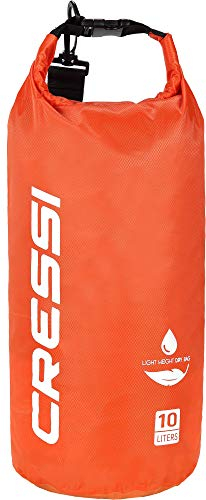 Cressi Unisex -Erwachsene Dry Bag wasserdichte Taschen mit langem verstellbaren Schulterriemen-Für Tauchen, Bootfahren, Kajak, Angeln, Rafting, Schwimmen, Camping und Snowboarden, Orange, 20 LT