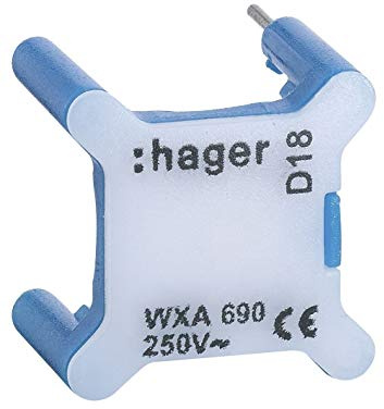 voyant pour interrupteur - 230v - bleu - hager gallery wxa690