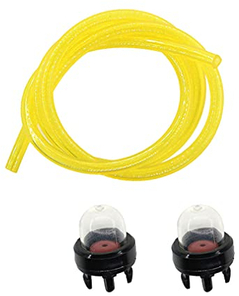 AISEN Lot de 2 pompes à essence Primer avec tuyau d'essence pour Stihl FS120 FS250 FS300 FS350 FS400 FS450 débroussailleuse remplace 188-512, 4130 350 6200