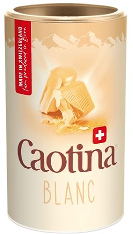 Caotina Blanc weiße Trinkschokolade - Kakao-Pulver für heiße Schokolade mit weißer Schweizer Schokolade - feinster Cacao nachhaltig und zertifiziert (1 x 500g)