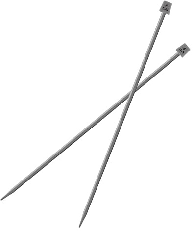 Vogueing Tool Ferri da maglia a punta singola 2 pezzi/set, set di ferri da maglia lunghi 35 cm in alluminio, ferri classici per intrecci fatti a mano, strumenti fai da te (6 mm)