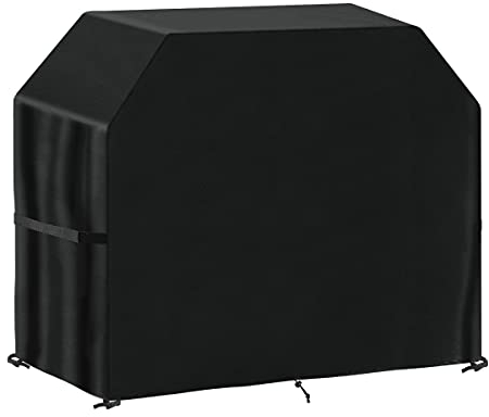 SanGlory Housse Barbecue, Housse de Barbecue Rectangulaire, Bâche de Protection BBQ Couverture de Gril Anti-UV/Coupe-Vent/Imperméable Barbecue Grill pour Weber, Holland, JennAir, 165x71x122cm