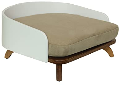 Luxury Dog House Milos – vit, trä | hundsovplats | elegant sovplats för lägenheten (small)