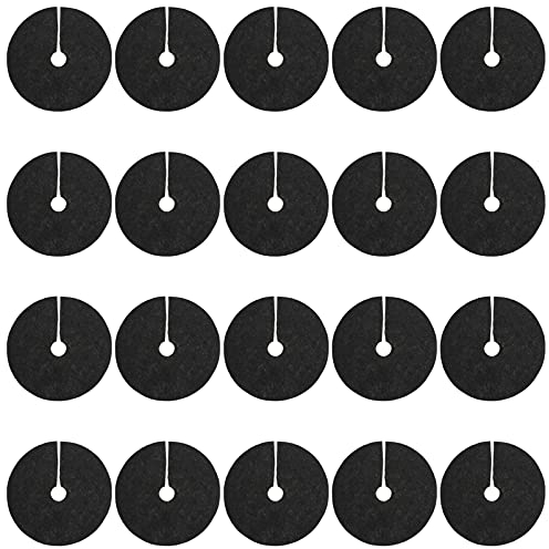 Lot de 20 Tapis de Protection Contre Les Mauvaises Herbes 15 cm Anneau de Paillage Rond Non Tissés Anti-Mauvaises Herbes Tapis Protecteur d'arbre pour Arbres Fleurs Aménagement