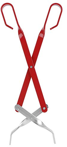 pinzas para barbacoa de aluminio extralargas con mango rojo,Pinzas para parrilla, multifunción, anti escaldado, para hornear, clip para alimentos, accesorio para barbacoa para cocinar en casa, a