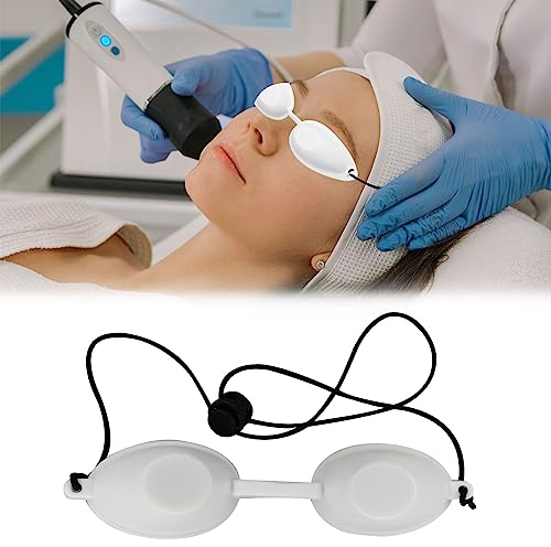 TUKNN Solarium Schutzbrille, UV Schutzbrille, UV Augen Schutzbrille, Zuverlässigen Infrarot Solarium Schutzbrille für Lasertherapie, IPL-Haarentfernung, UV-Schutz, Weiß