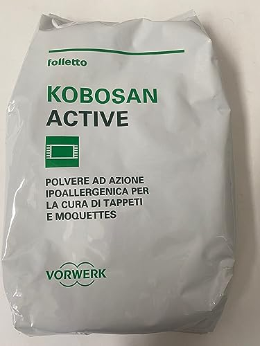 KOBOSAN active polvere ad azione ipoallergenica per cura dei tappeti moquettes ecc,(VORWERK) prodotto ORIGINALE