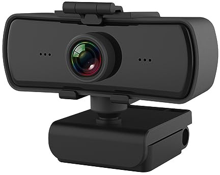 Komdndht 1-delad kamera med mikrofon 360 graders USB-inställning Full HD, 2K PC autofokus, webbkamera för dator, digital webbkamera, dator, autofokus, webbkamera