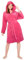 Barbie Womens Fleece Dressing Gown with Hood, Cosy Bathrobe Fluffy Loungewear Robe Nightwear - Gifts for Her (Pink, M)