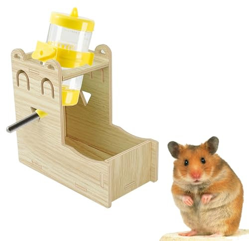 Hamster Water Bottle with Stand, Small Animal Water Dispenser Stand, Guinea Pig Water Bottle, Suitable for Hamsters and Other Small Animals Daily Drinking Water Use, 80ml