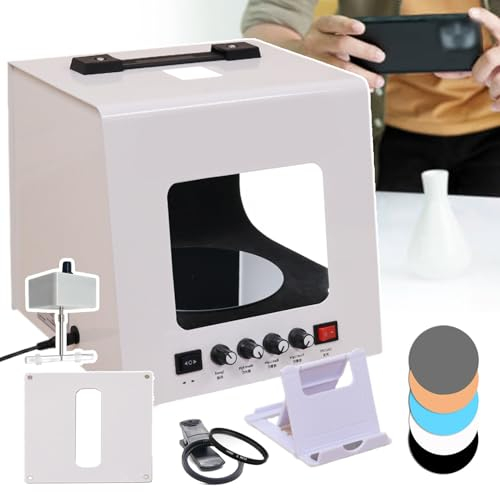 Mesa giratoria inteligente para fotografía, sin parpadeo, caja de luz regulable para estudio fotográfico o fotografía, con mesa giratoria eléctrica y soporte giratorio colgante de 360°,TB20