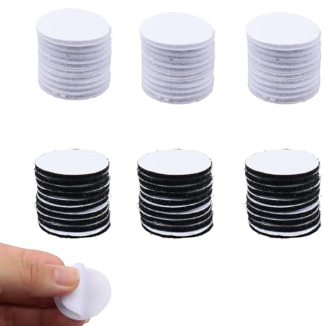 MINGBOLIN 60 Piezas Belcro Adhesivo Doble Cara,Hook y Loop Tape Redondo Cinta Adhesiva Doble Cara Circular Cinta Doble Cara Extrafuerte Adhesivo Doble Cara Autoadhesivas,para Sofá,Alfombras(3cm)