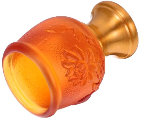 Garneck Copa de Vidrio para Ofrendas Rituales Pequeña Cáliz Sagrado de Cristal para Adoración y Ceremonias Religiosas Hogar Taza de Agua Multifuncional para Culto y Decoración