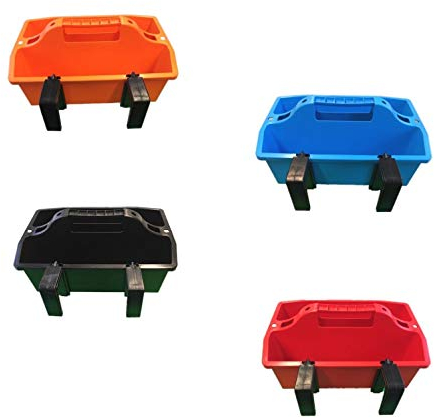 NETPROSHOP Pferdepflege Offene Putzbox mit Abnehmbaren Haken zum Einhängen, Farbe:Rot