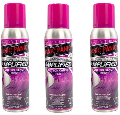 Manic Panic - Cotton Candy Pink Colour Spray Uk Vegan Cruelty Free Temporary Pink Hair Colour - 2 x 100ml