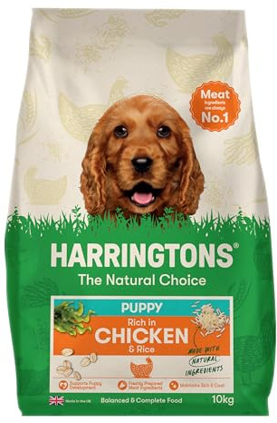 Harringtons Complete Dry Puppy Food Chicken & Rice 10kg - Made with All Natural Ingredients (Packaging may vary)