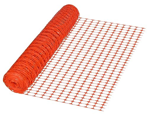 JOIEYOU Absperrzaun, Weidezaun PE-Kunststoff, 50x1 m Sicherheitsschranken, Maschendrahtzaun Drahtgitter Hundezaun - Orange
