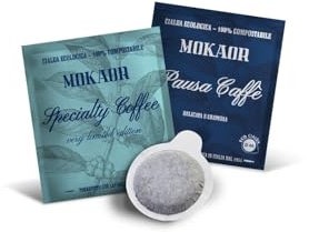 Mokaor caffè cialda ESE44 kit assaggio 200 cialde (100 Pausa Caffè, 100 SPECIALTY COFFEE)