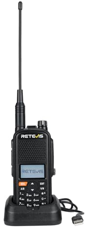 Retevis A61 Amateurfunk, GPS, IP67 wasserdichtes Walkie-Talkie, 2 m/70 cm/FM/AM-Band, 2200mAh Akku, Funk-Alias, Sub-PTT, USB-C Lade Amateurfunkgerät für Notfallrettung, Amateurfunk-Events (1 Stück)