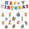 d 16PCS Paw Dog Geburtstag Dekoration, Paw Dog Bunting Girlande und hängende Dekoration, Happy Birthday Banner Dekorationen, Gute zum Geburtstag Banner Dekorationen, Thema für Kinder Geburtstag Party