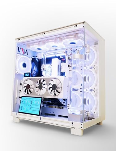 VIXIA High End Custom Watercooled Gaming PC - Intel Core i5 14600K - Aorus GeForce RTX 4060ti - Corsair DDR5 32GB - Samsung 990 Pro PCIe4.0 NVME 1TB - White - VXS-110W