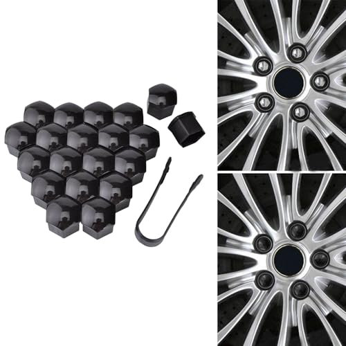 zjxcnb 20 Pezzi Copridado Ruota per Land Rover Defender Discovery 3 4 5 Range Rove Evoque Freelander, Esagonali Copri Bulloni Pneumatici Auto Mozzo Protezione Vite Tappo con Strumenti Rimozione