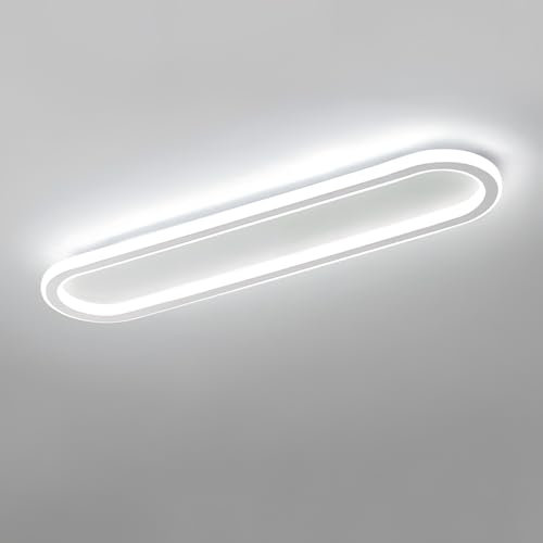 Plafon LED Techo Rectangular 100cm Lámpara de Techo Moderna LED 40W, Plafón LED Techo, Luz de Techo, Lámpara de techo Interior para Cocina Dormitorio Salon Pasillo Entrada(White,6000K Cool White)