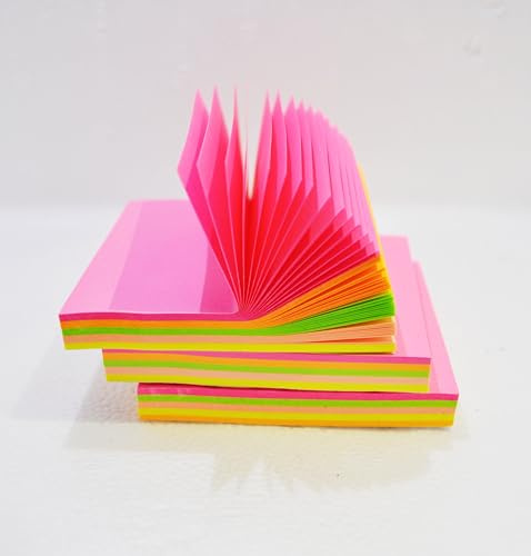 Sticky Notes 3 * 3 inch Multicolor with Free Marker.Sticky Notes with Free Marker – Colorful, Reusable, and Perfect for Home, Office & School.